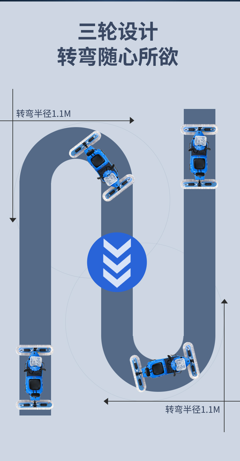 鼎洁盛世驾驶式尘推车加压款DJ50064